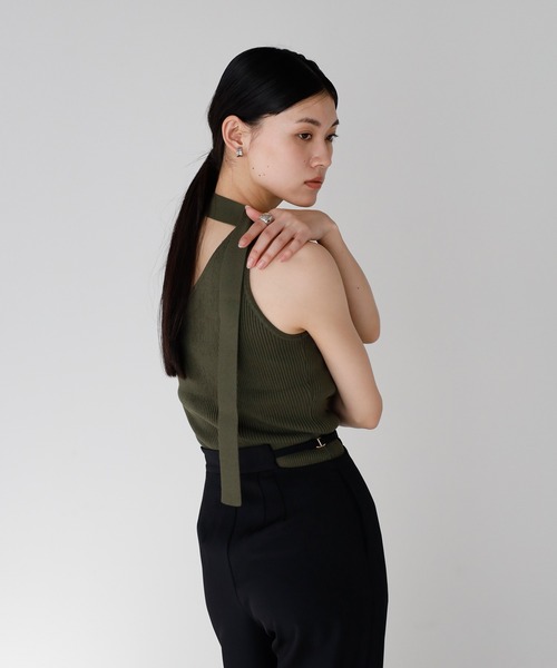 セール】back design halter neck tank / バックデザイン
