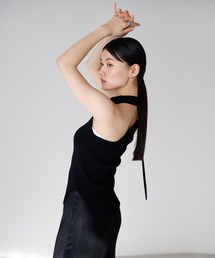 back design halter neck tank / バックデザインホルターネックタンクトップ