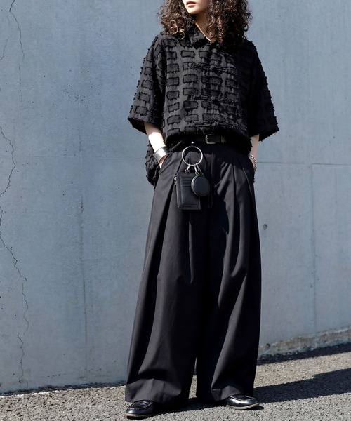 antiqua（アンティカ）の「ワイド ロング タックパンツ（その他パンツ・レディース・ブラック/ホワイト系その他/ホワイト・LARGE/MEDIUM）」の14枚目の写真