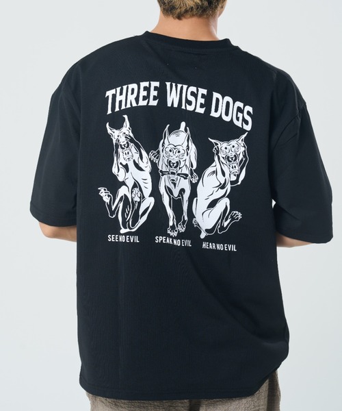 CORISCO（コリスコ）の「スリーワイズアニマル柄TEE(M1)（Tシャツ/カットソー・メンズ・ブラック系1/グレー系1/キナリ/オートミール/グレー系2/ホワイト系2/ホワイト系1/ブラック系2・X-LARGE/LARGE/MEDIUM）」の5枚目の写真