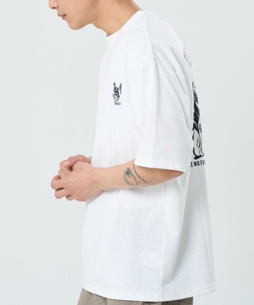 CORISCO（コリスコ）の「スリーワイズアニマル柄TEE(M1)（Tシャツ/カットソー・メンズ・ブラック系1/グレー系1/キナリ/オートミール/グレー系2/ホワイト系2/ホワイト系1/ブラック系2・X-LARGE/LARGE/MEDIUM）」の15枚目の写真
