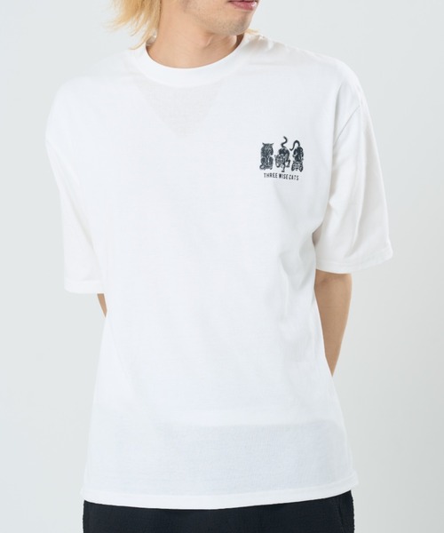 CORISCO（コリスコ）の「スリーワイズアニマル柄TEE(M1)（Tシャツ/カットソー・メンズ・ブラック系1/グレー系1/キナリ/オートミール/グレー系2/ホワイト系2/ホワイト系1/ブラック系2・X-LARGE/LARGE/MEDIUM）」の11枚目の写真