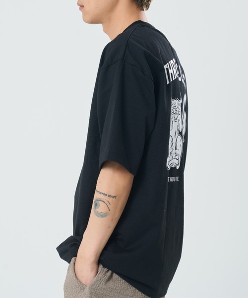 CORISCO（コリスコ）の「スリーワイズアニマル柄TEE(M1)（Tシャツ/カットソー・メンズ・ブラック系1/グレー系1/キナリ/オートミール/グレー系2/ホワイト系2/ホワイト系1/ブラック系2・X-LARGE/LARGE/MEDIUM）」の18枚目の写真