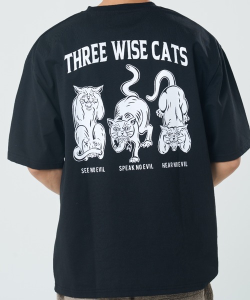 CORISCO（コリスコ）の「スリーワイズアニマル柄TEE(M1)（Tシャツ/カットソー・メンズ・ブラック系1/グレー系1/キナリ/オートミール/グレー系2/ホワイト系2/ホワイト系1/ブラック系2・X-LARGE/LARGE/MEDIUM）」の19枚目の写真