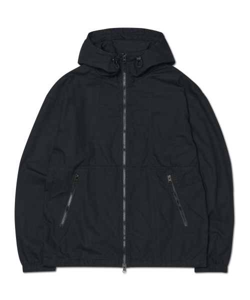 NOMANUAL(NOMANUAL)の「WASHED HOODED JACKET - BLACK(ナイロンジャケット・レディース・その他・LARGE/SMALL/MEDIUM)」の1枚目の写真