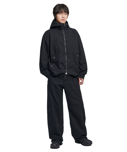 NOMANUAL(NOMANUAL)の「WASHED HOODED JACKET - BLACK(ナイロンジャケット・レディース・その他・LARGE/SMALL/MEDIUM)」の3枚目の写真