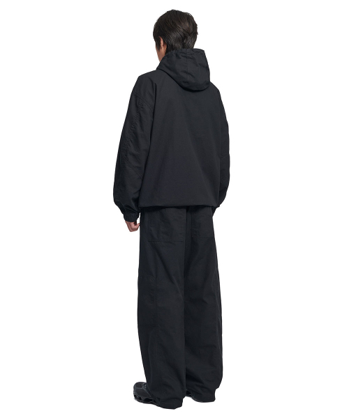 NOMANUAL(NOMANUAL)の「WASHED HOODED JACKET - BLACK(ナイロンジャケット・レディース・その他・LARGE/SMALL/MEDIUM)」の4枚目の写真