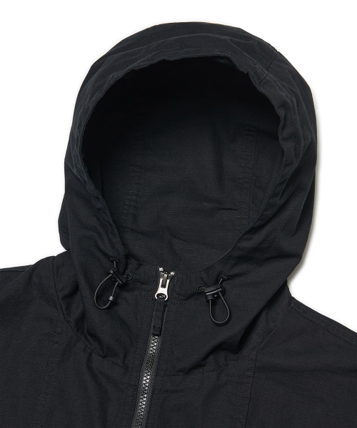 NOMANUAL(NOMANUAL)の「WASHED HOODED JACKET - BLACK(ナイロンジャケット・レディース・その他・LARGE/SMALL/MEDIUM)」の5枚目の写真