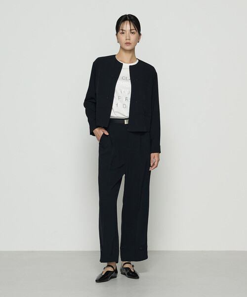 COMME CA(コムサ)の「〔 TALLサイズ 〕 トリアセビンテージツイル ブルゾン(ブルゾン・レディース・ブラック・15号)」の2枚目の写真