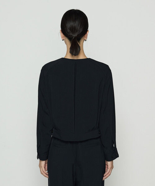 COMME CA(コムサ)の「〔 TALLサイズ 〕 トリアセビンテージツイル ブルゾン(ブルゾン・レディース・ブラック・15号)」の6枚目の写真