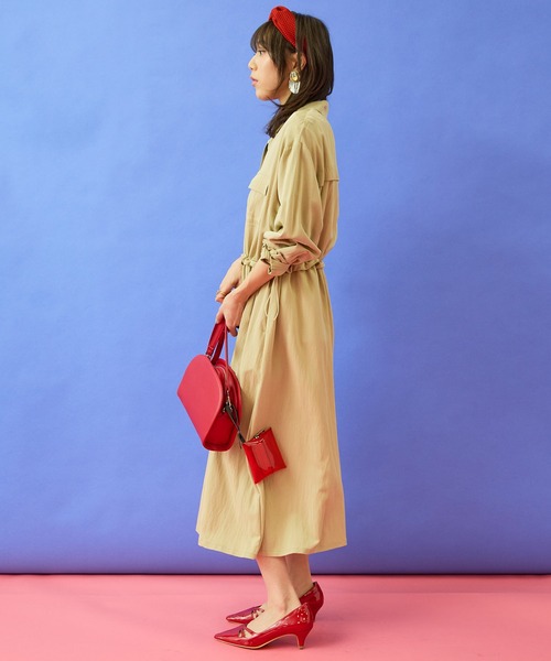 JETSET SOLO PLUS (ジェットセットソロプラス)の「【JETSET SOLO PLUS】ウエストドロストシャツワンピース(シャツワンピース・レディース・アイボリー/カーキ/ベージュ・FREE)」の11枚目の写真