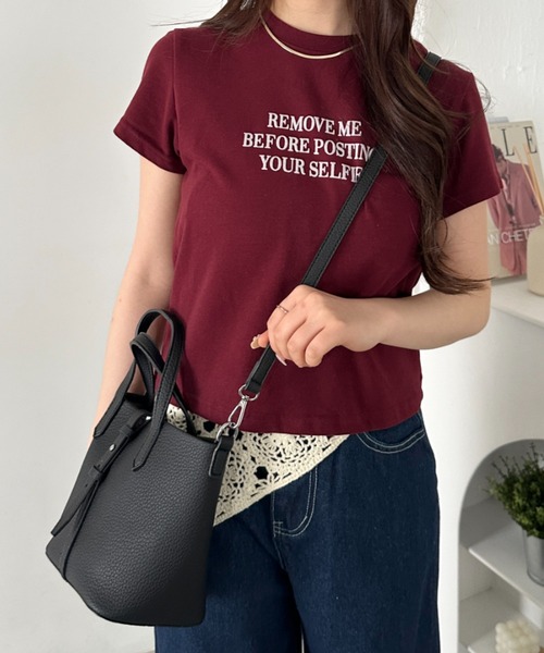 Outfitter lab(アウトフィッターラボ)の「ベルトデザインポーチ付きショルダーバッグ(ショルダーバッグ・レディース・レッド/ホワイト/ピンク/ブラック・FREE)」の19枚目の写真