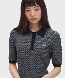 FRED PERRY(�t���b�h�y���[)�̐�s�\���t���^Textured Knitted Shirt�^�e�N�X�`���[�j�b�g�|���V���c(�|���V���c)