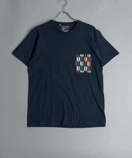 garsonwave(ギャルソンウェーブ)の「和柄 ポケット デザイン T シャツ(Tシャツ/カットソー・メンズ・G/I/K/L/M/N/D/F/H/J/E/B/O・L/XL/M)」の2枚目の写真