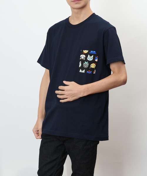 garsonwave(ギャルソンウェーブ)の「和柄 ポケット デザイン T シャツ(Tシャツ/カットソー・メンズ・G/I/K/L/M/N/D/F/H/J/E/B/O・L/XL/M)」の5枚目の写真