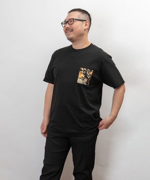 garsonwave(ギャルソンウェーブ)の「和柄 ポケット デザイン T シャツ(Tシャツ/カットソー・メンズ・G/I/K/L/M/N/D/F/H/J/E/B/O・L/XL/M)」の8枚目の写真