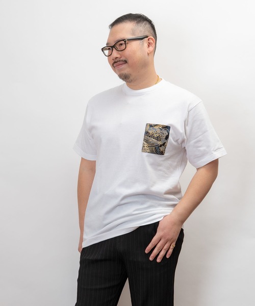 garsonwave(ギャルソンウェーブ)の「和柄 ポケット デザイン T シャツ(Tシャツ/カットソー・メンズ・G/I/K/L/M/N/D/F/H/J/E/B/O・L/XL/M)」の9枚目の写真