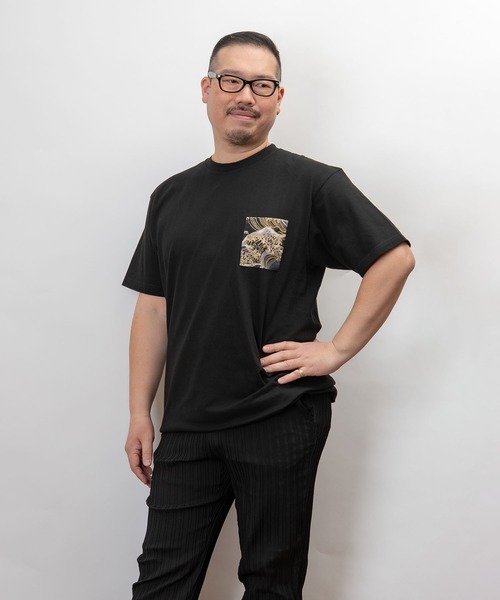 garsonwave(ギャルソンウェーブ)の「和柄 ポケット デザイン T シャツ(Tシャツ/カットソー・メンズ・G/I/K/L/M/N/D/F/H/J/E/B/O・L/XL/M)」の10枚目の写真