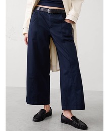 BANANA REPUBLIC FACTORY STORE　　ミッドライズ ワイドレッグ ライトウェイトツイル クロップドトラウザーパンツ