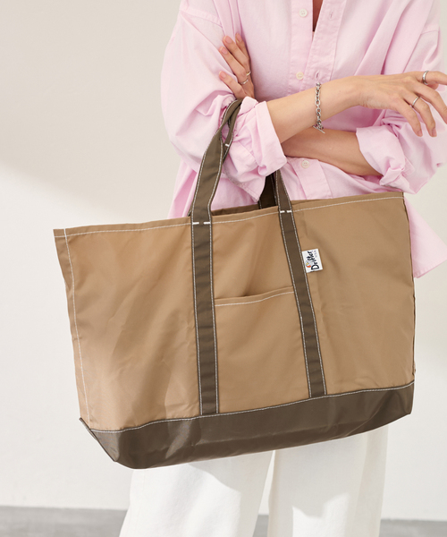 FRAMeWORK（フレームワーク）の「DRIFTER/ドリフター ナイロンTOTEバッグ（ブラウン）（トートバッグ・レディース・ウッド・FREE）」の4枚目の写真