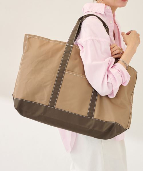 FRAMeWORK（フレームワーク）の「DRIFTER/ドリフター ナイロンTOTEバッグ（ブラウン）（トートバッグ・レディース・ウッド・FREE）」の5枚目の写真