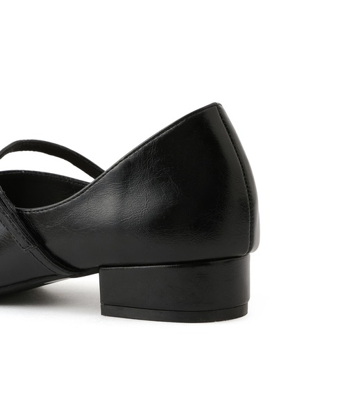 ROPE' PICNIC(ロペピクニック)の「スクエアトゥローヒールストラップシューズ(パンプス・レディース・ブラック/キナリ・24.5/24/23/23.5)」の7枚目の写真