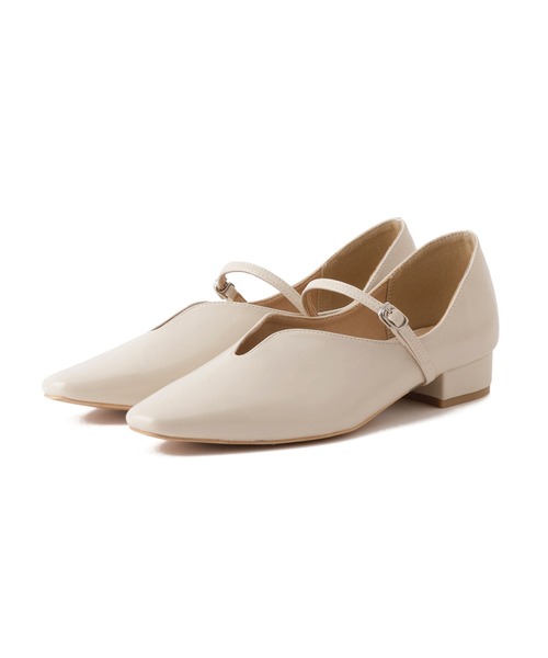 ROPE' PICNIC(ロペピクニック)の「スクエアトゥローヒールストラップシューズ(パンプス・レディース・ブラック/キナリ・24.5/24/23/23.5)」の11枚目の写真