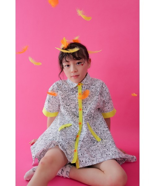 unica(ユニカ)の「many Bear カラーシャツ(シャツ/ブラウス・キッズ・ブラック/オフホワイト・L/XL)」の16枚目の写真
