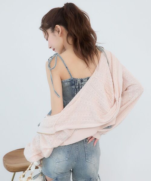 MAJESTIC LEGON（マジェスティックレゴン）の「ペプラムデニムビスチェ（キャミソール・レディース・グレー/サックスブルー/ブルー・MEDIUM）」の14枚目の写真