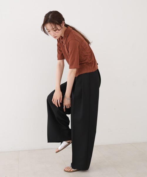 Bab(バブ)の「カットレースポロTシャツ(Tシャツ/カットソー・レディース・アイボリー/ブラウン/サックスブルー・FREE)」の22枚目の写真
