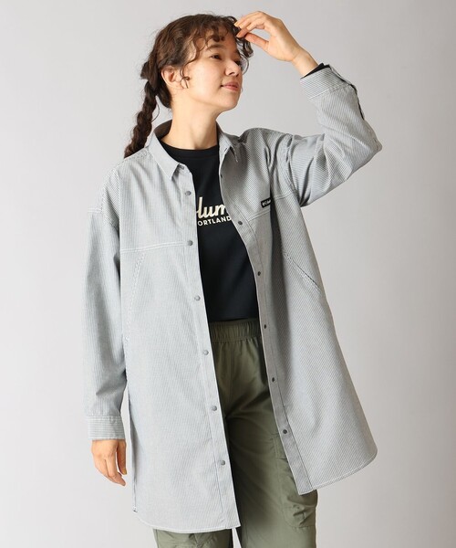 Columbia(コロンビア)の「UVカット Columbia/ ウィメンズ トゥリースワロー シャツドレス /コロンビア(シャツ/ブラウス・レディース・ネイビー/ダークネイビー・S/M/L/XL)」の4枚目の写真
