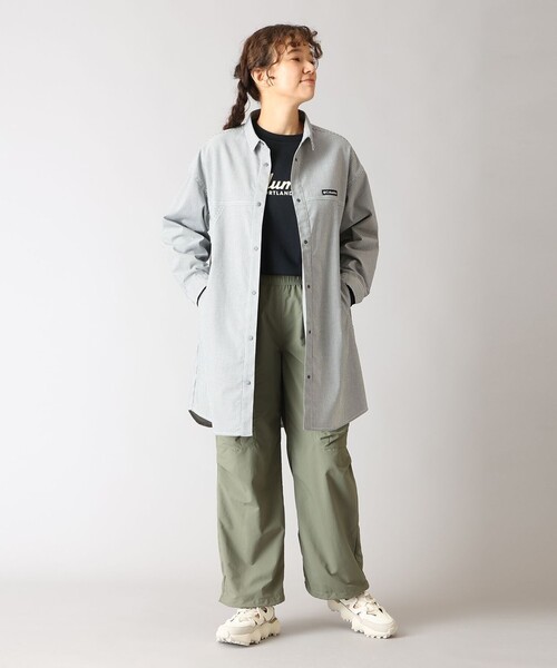 Columbia(コロンビア)の「UVカット Columbia/ ウィメンズ トゥリースワロー シャツドレス /コロンビア(シャツ/ブラウス・レディース・ネイビー/ダークネイビー・S/M/L/XL)」の6枚目の写真