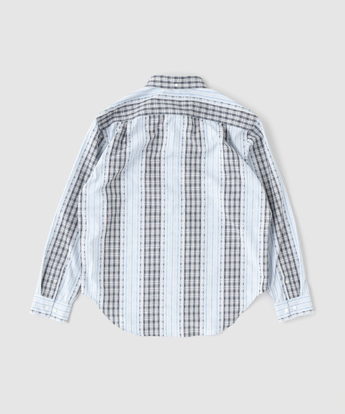 PULP/417EDIFICE（パルプフォーワンセブンエディフィス）の「SPECIAL GUEST / スペシャルゲスト PATTERN MIX SHIRT（シャツ/ブラウス・メンズ・ブルー系その他・LARGE/MEDIUM）」の2枚目の写真