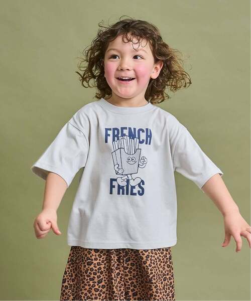 b・ROOM（ビールーム）の「【防汚・速乾・型崩れしない】ジャンクフードアソートプリントTシャツ（Tシャツ/カットソー・キッズ・ネイビー/レッド系その他/モカ/ブラック・130cm/120cm/150cm/140cm/100cm/110cm）」の4枚目の写真