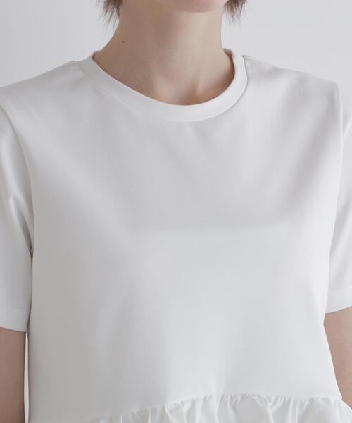 LE PHIL(ルフィル)の「◆コンビフリルプルオーバー(Tシャツ/カットソー・レディース・ホワイト/ブラック・F)」の8枚目の写真