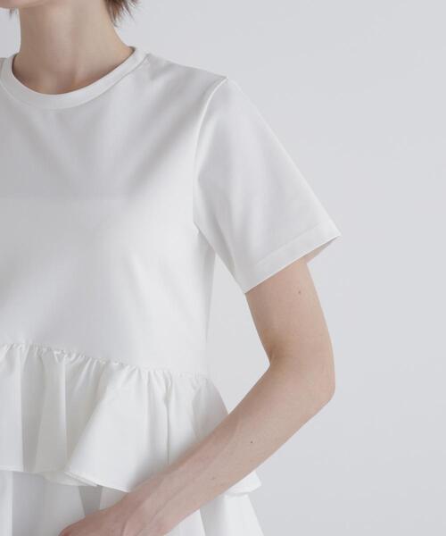 LE PHIL(ルフィル)の「◆コンビフリルプルオーバー(Tシャツ/カットソー・レディース・ホワイト/ブラック・F)」の9枚目の写真
