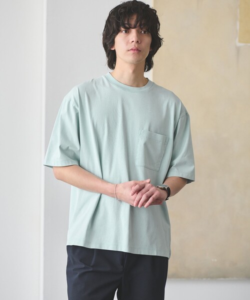 green label relaxing（グリーンレーベルリラクシング）の「ヴィンテージライク 半袖 カットソー Tシャツ（Tシャツ/カットソー・メンズ・レッド/ライトブルー/ライトグレー・XL/S/M/L）」の3枚目の写真