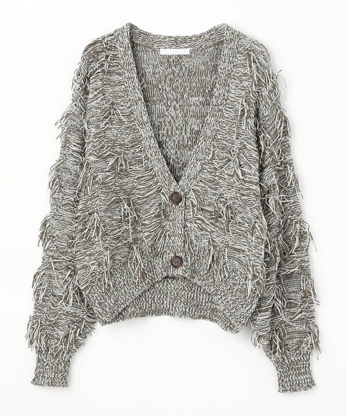 NICOLE white（ニコルホワイト）の「テープヤーンカーディガン（カーディガン/ボレロ・レディース・ベージュ/カーキ・FREE）」の7枚目の写真