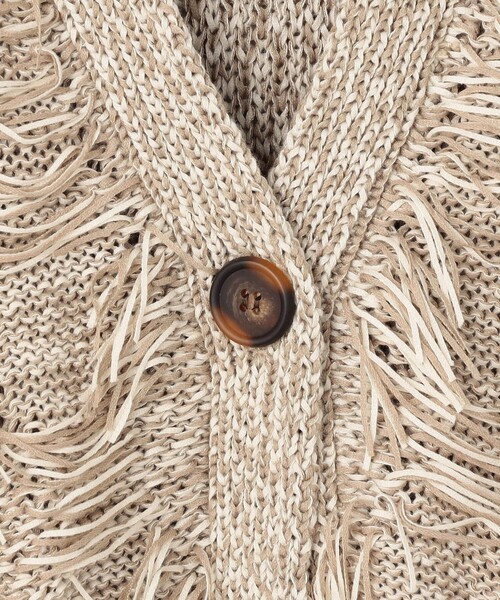 NICOLE white（ニコルホワイト）の「テープヤーンカーディガン（カーディガン/ボレロ・レディース・ベージュ/カーキ・FREE）」の10枚目の写真