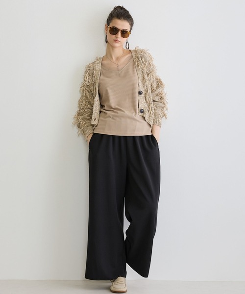 NICOLE white（ニコルホワイト）の「テープヤーンカーディガン（カーディガン/ボレロ・レディース・ベージュ/カーキ・FREE）」の14枚目の写真