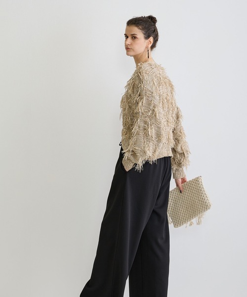 NICOLE white（ニコルホワイト）の「テープヤーンカーディガン（カーディガン/ボレロ・レディース・ベージュ/カーキ・FREE）」の22枚目の写真