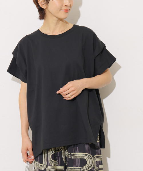 JOURNAL STANDARD relume(ジャーナルスタンダード レリューム)の「《追加 / 新色》ショルダータックルーズプルオーバー(Tシャツ/カットソー・レディース・チャコールグレー/ブラック/ブラウン/ホワイト・FREE)」の2枚目の写真