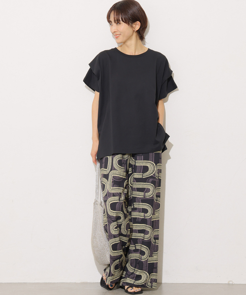 JOURNAL STANDARD relume(ジャーナルスタンダード レリューム)の「《追加 / 新色》ショルダータックルーズプルオーバー(Tシャツ/カットソー・レディース・チャコールグレー/ブラック/ブラウン/ホワイト・FREE)」の6枚目の写真