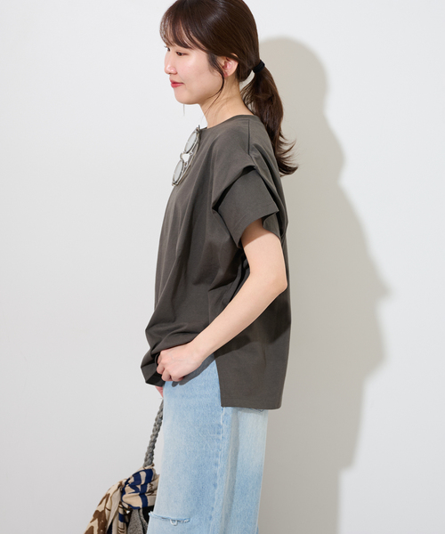 JOURNAL STANDARD relume(ジャーナルスタンダード レリューム)の「《追加 / 新色》ショルダータックルーズプルオーバー(Tシャツ/カットソー・レディース・チャコールグレー/ブラック/ブラウン/ホワイト・FREE)」の18枚目の写真
