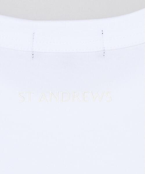 St ANDREWS(セントアンドリュース)の「【St ANDREWS】プレーティング天竺半袖Tシャツ (WOMENS)(Tシャツ/カットソー・レディース・ホワイト/ブラック・M/S)」の4枚目の写真