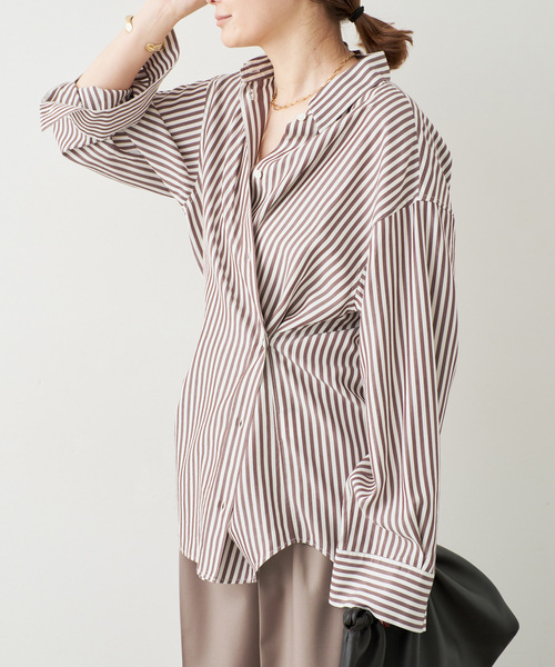 Deuxieme Classe(ドゥーズィエムクラス)の「* Freestyle シャツ(stripe)(シャツ/ブラウス・レディース・チョコ・FREE)」の7枚目の写真
