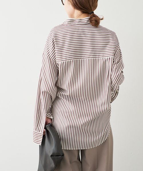 Deuxieme Classe(ドゥーズィエムクラス)の「* Freestyle シャツ(stripe)(シャツ/ブラウス・レディース・チョコ・FREE)」の8枚目の写真