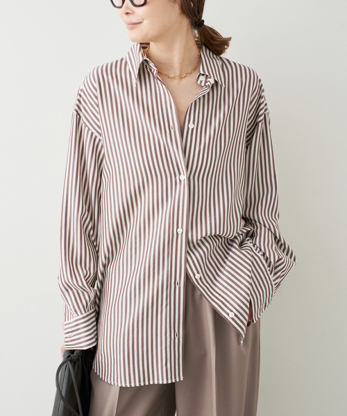 Deuxieme Classe(ドゥーズィエムクラス)の「* Freestyle シャツ(stripe)(シャツ/ブラウス・レディース・チョコ・FREE)」の9枚目の写真