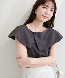 アシメカラーオフショルブラウス