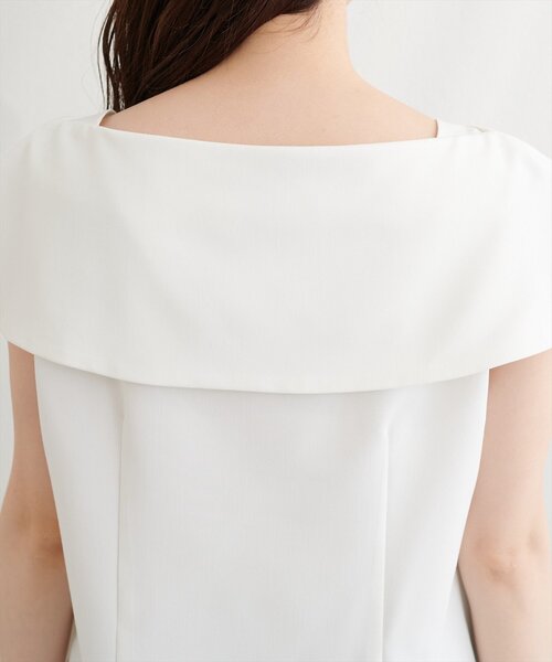 natural couture（ナチュラルクチュール）の「アシメカラーオフショルブラウス（シャツ/ブラウス・レディース・チャコールグレー/オフホワイト/ネイビー/ベージュ/サックスブルー/ピンク・FREE）」の18枚目の写真